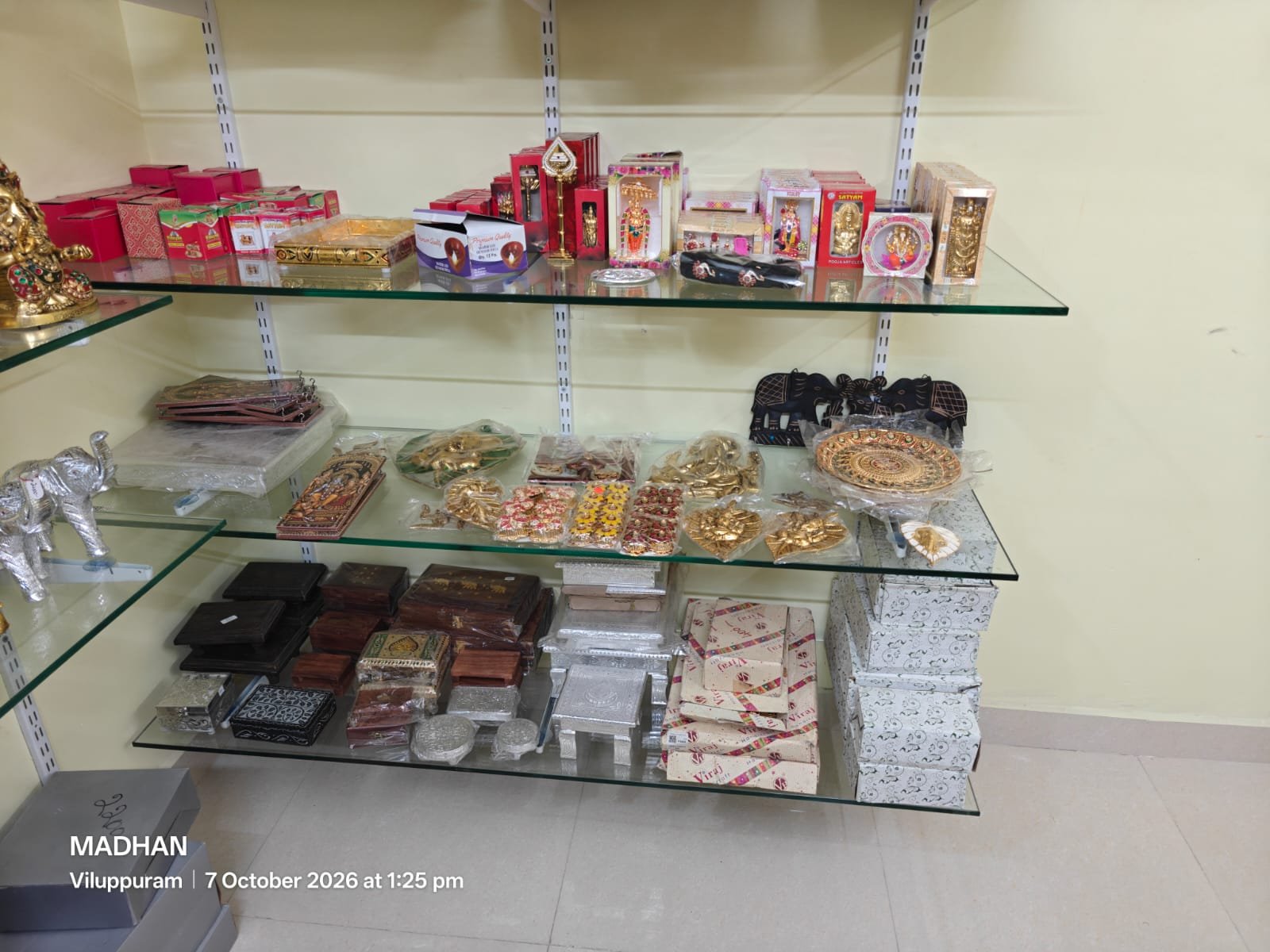 DGM Gems store counter and product displays