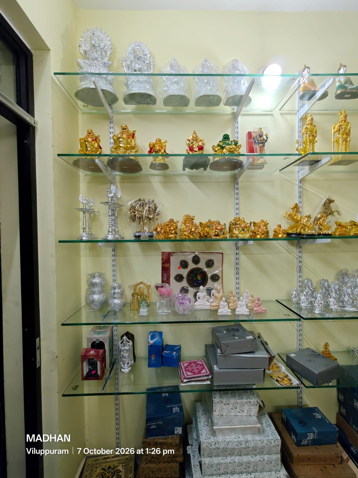 Collections on display inside the DGM Gems store