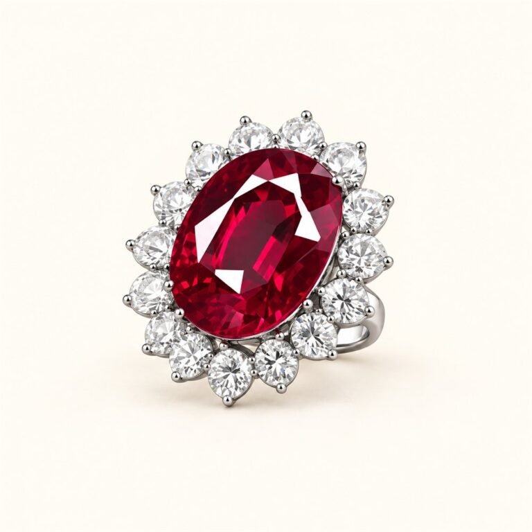 Ruby Halo Ring
